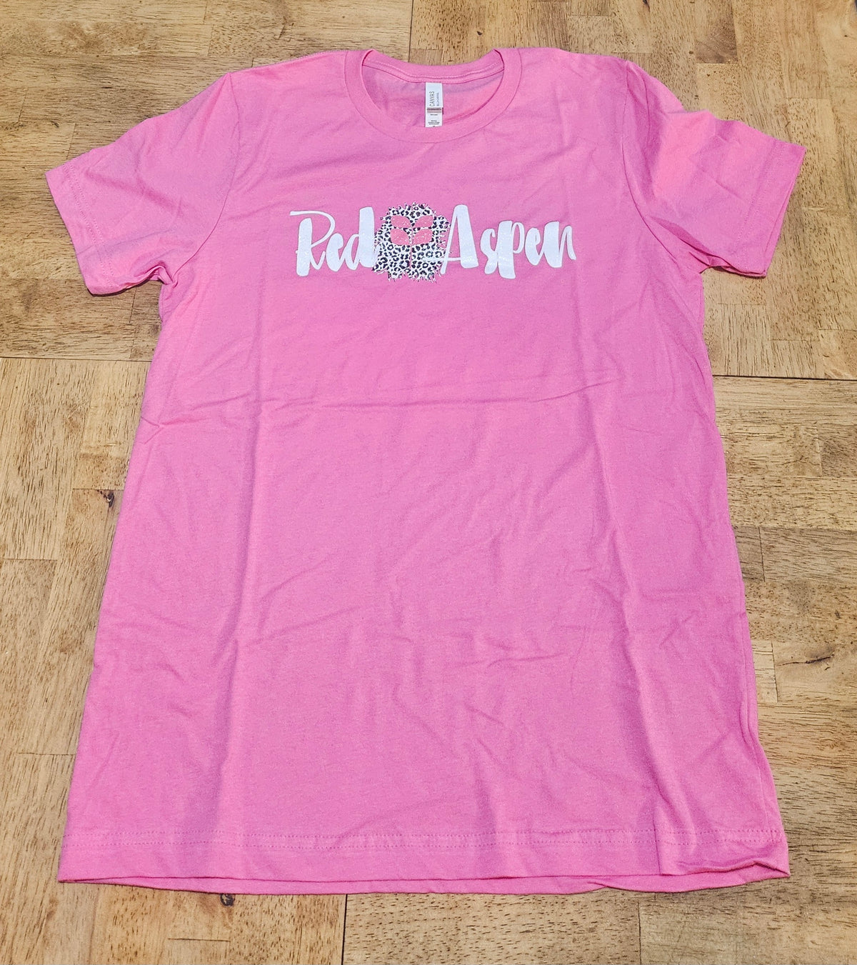 MEDIUM Bella Canvas - Glitter DTF Leopard/RA Logo