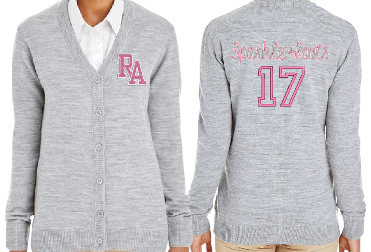 WOMEN'S FIT Harriton Pilbloc V-Neck Button Cardigan Sweater - M425W