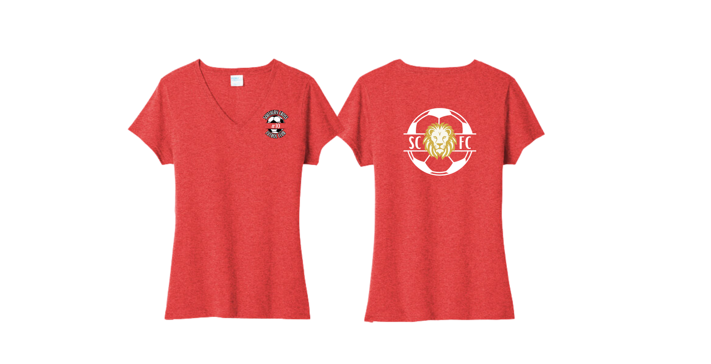 LPC330V Port & Co™ Women's Tri-Blend V-Neck Tee LOGO #2