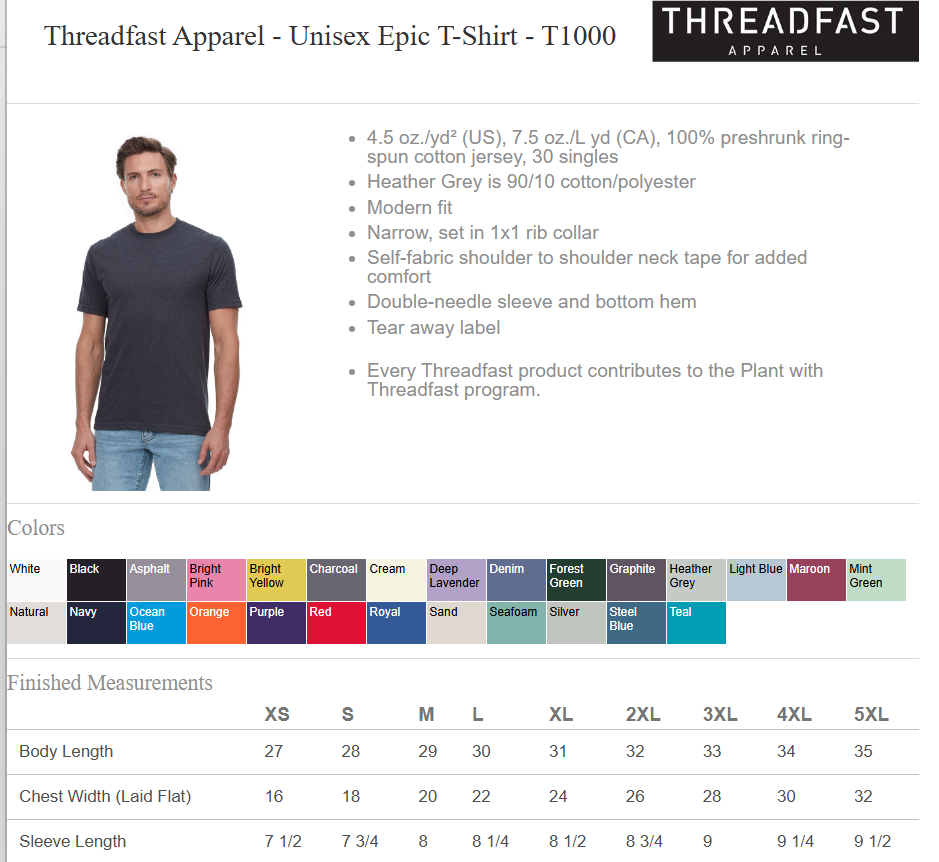 #24 T1000 UNISEX XL TEE (TRUE TO SIZE) - DTF