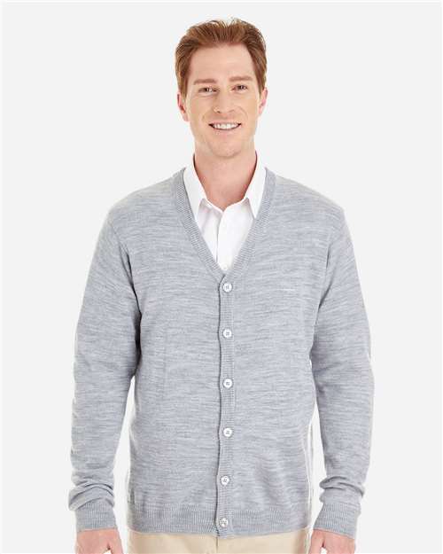 UNISEX FIT Harriton Pilbloc V-Neck Button Cardigan Sweater - M425
