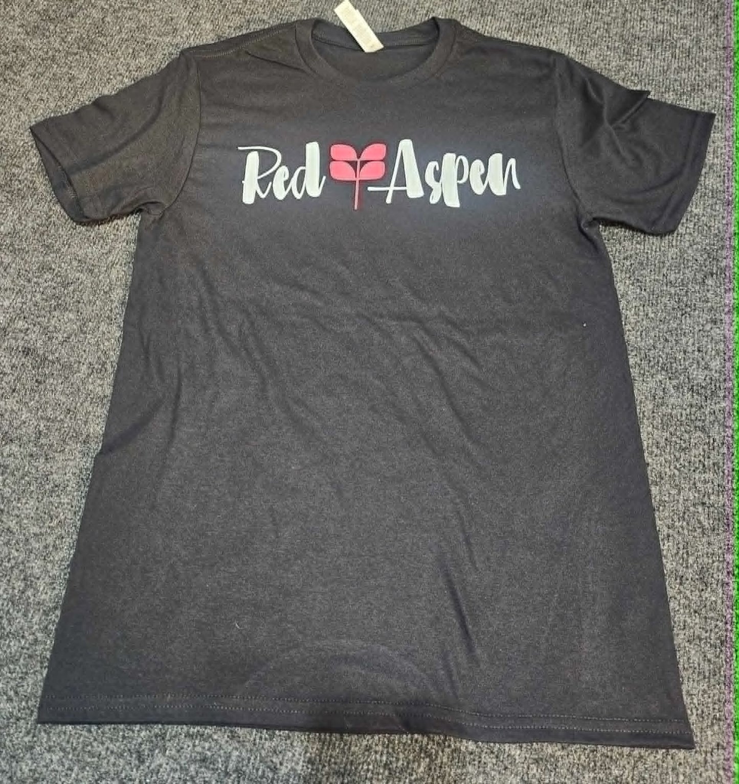 T1000 UNISEX SMALL TEE (TRUE TO SIZE) - DTF Red Aspen Logo