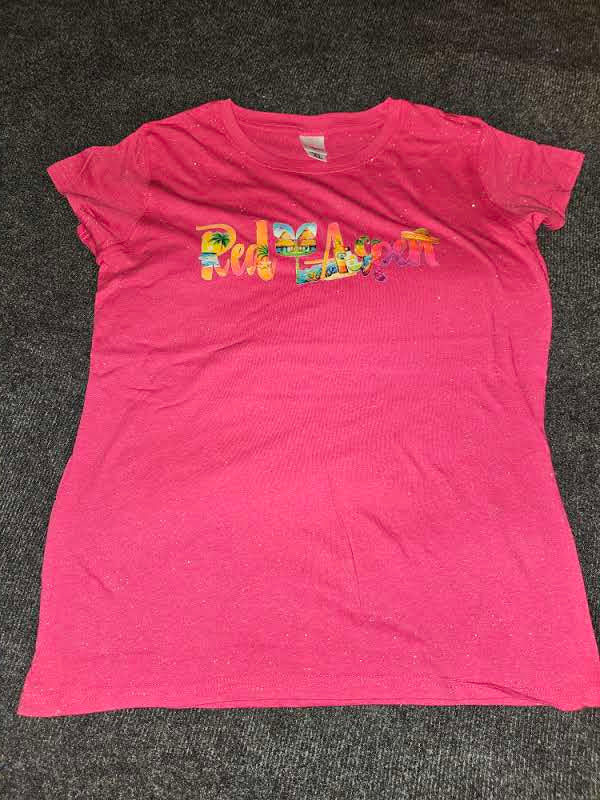 #16 8138 LADIES XL GLITTER TEE (FITTED RUNS SMALL) DTF