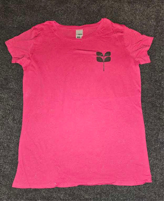 #18 8138 LADIES 2XL GLITTER TEE (FITTED, RUNS SMALL) METALLIC SILVER FOIL DTF