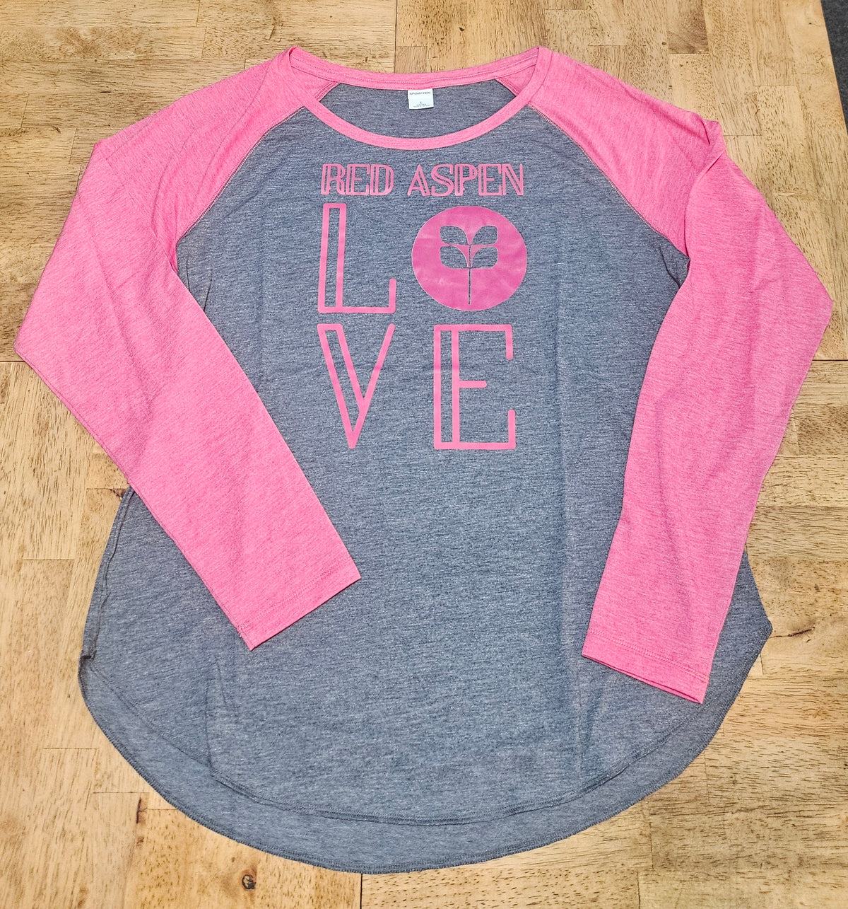 Ladies LARGE - SportTek Long Sleeve - DTF LOVE logo