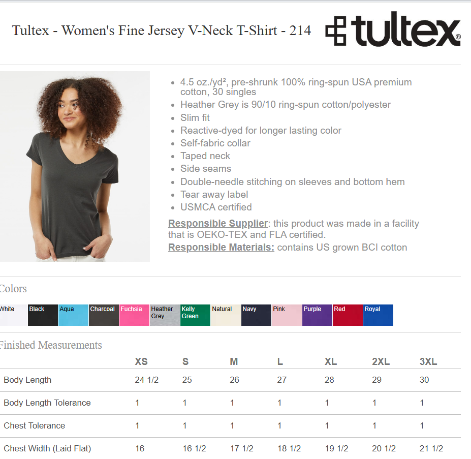 #12 214 LADIES XL (FITTED, RUNS SMALL) GLITTER DTF