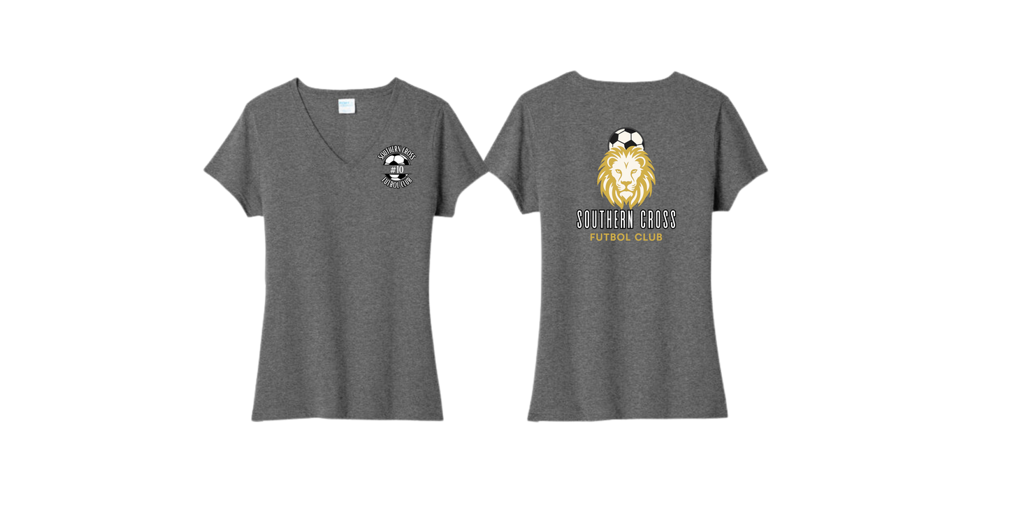LPC455V  Port & Co™ Women's Fan Favorite™ Blend V-Neck Tee LOGO #1