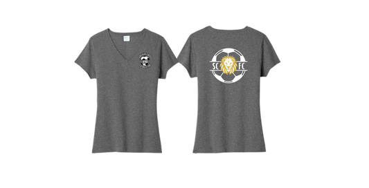 LPC455V  Port & Co™ Women's Fan Favorite™ Blend V-Neck Tee LOGO #2