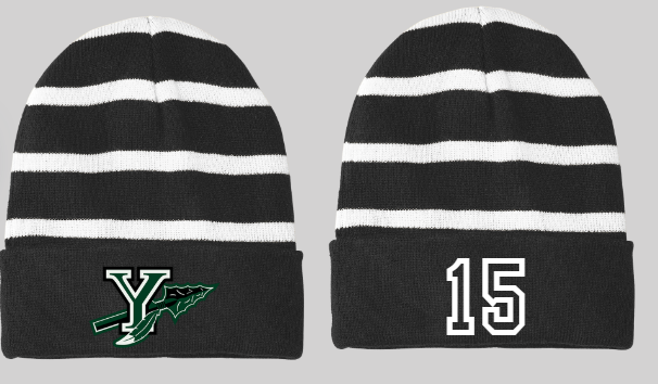 STC31  Sport-Tek® Striped Beanie with Solid Band